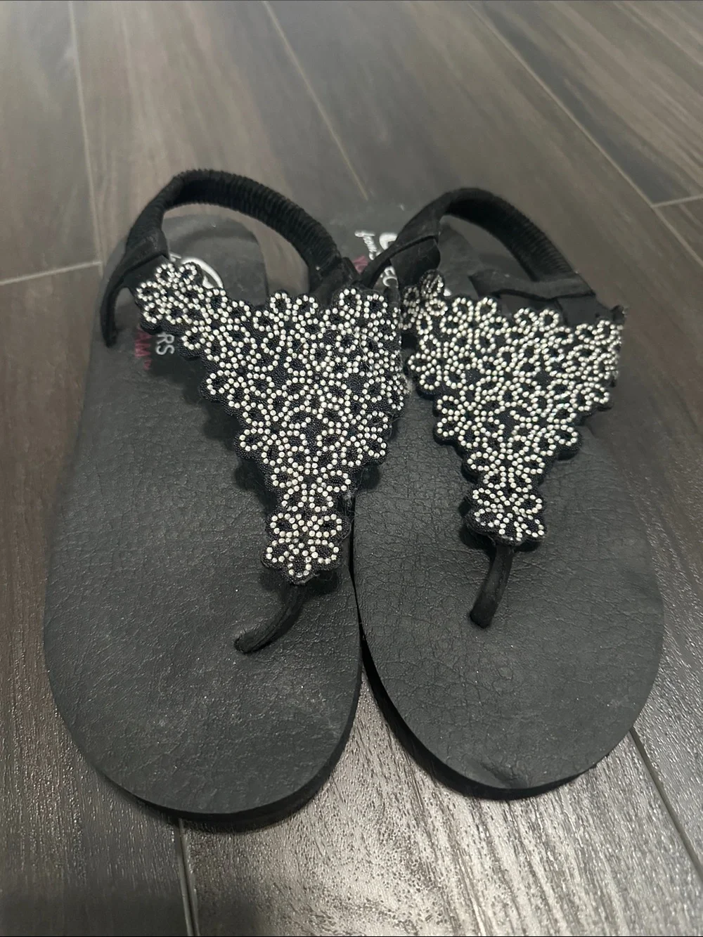 Skechers Cali Meditation Yoga Foam Floral Lover Rhinestone  Women's 8 Sandals